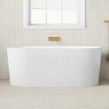 Avalon 1500mm Acrylic Fluted Freestanding Bath with Overflow